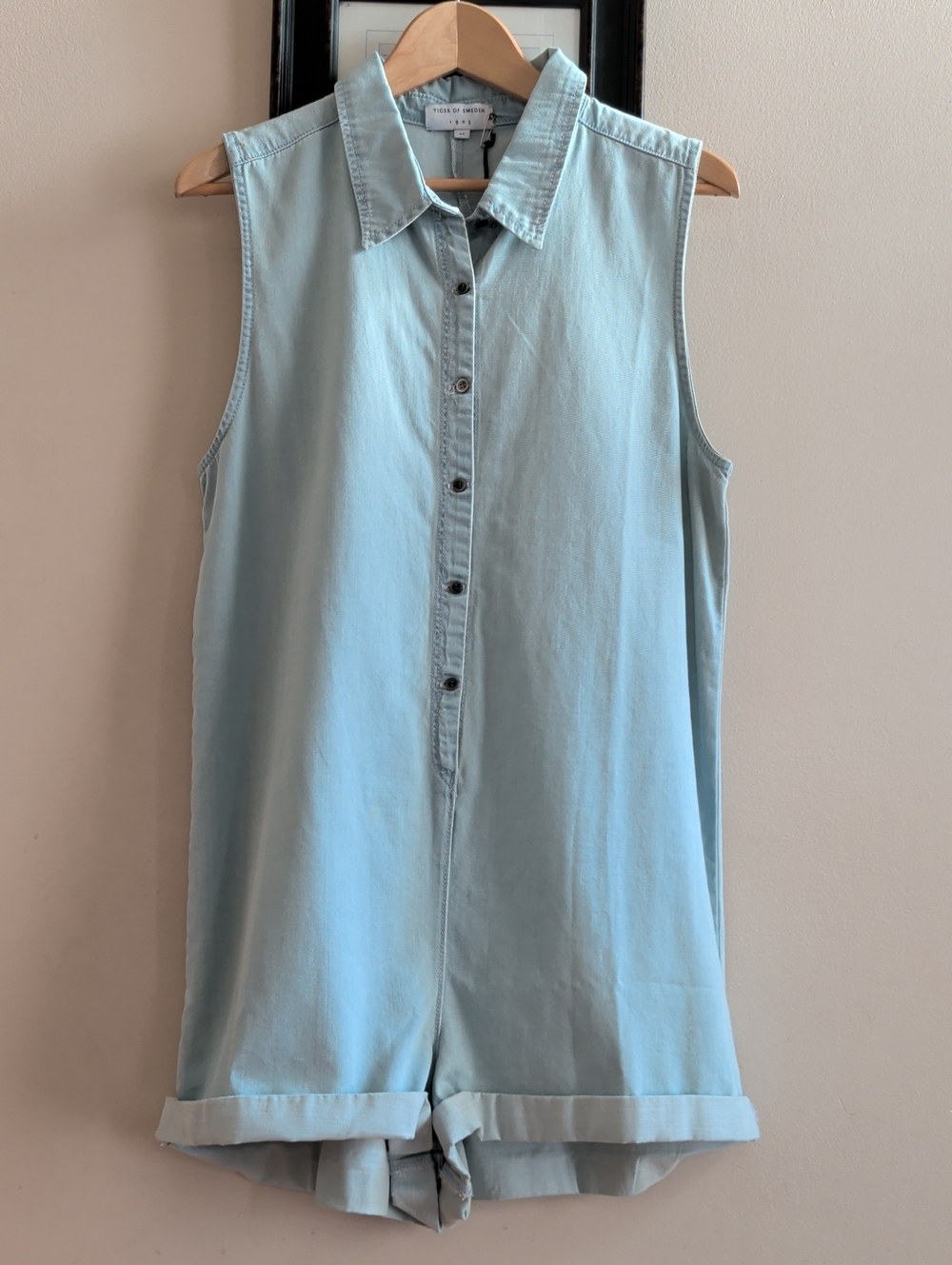 Tiger Of Sweden Light Blue Sleeveless Denim Romper